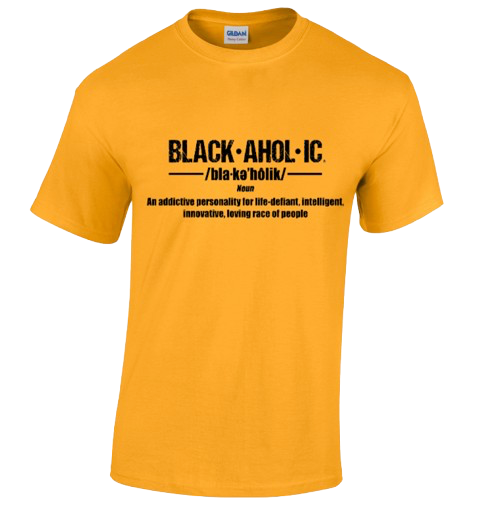 Blackaholic Definition Tee Men Gold