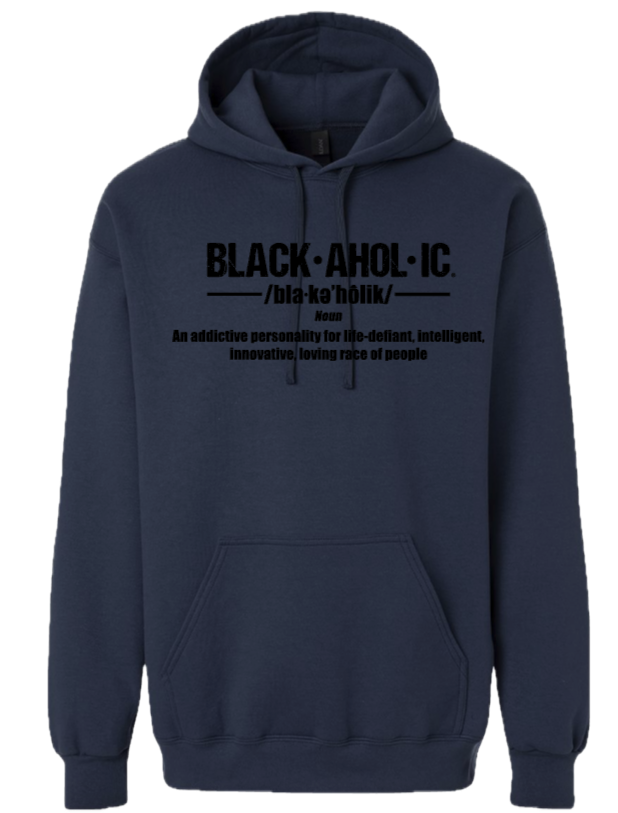 Blackaholic Definition Hoodie Men Blue Dusk (Black Lettering)