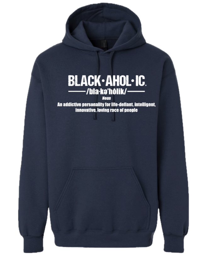 Blackaholic Definition Hoodie Men Blue Dusk (White Lettering)