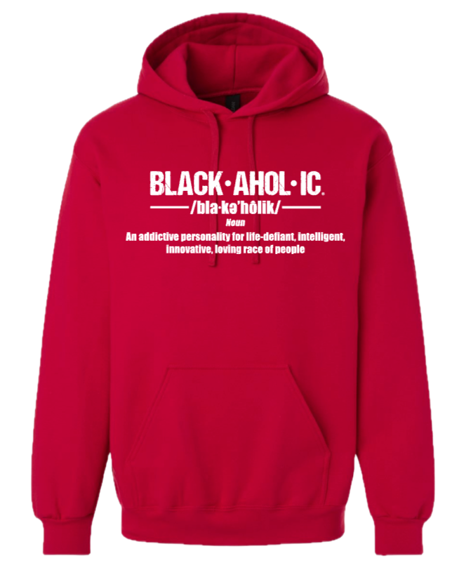 Blackaholic Definition Hoodie Men Cherry Red (White Lettering)