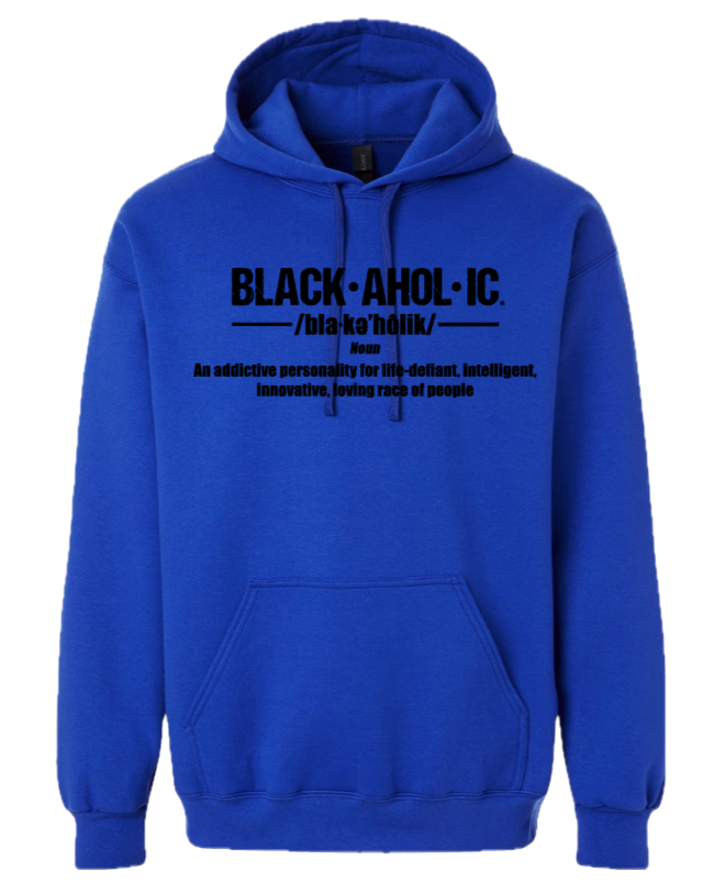 Blackaholic Definition Hoodie Men Deep Royal (Black Lettering)