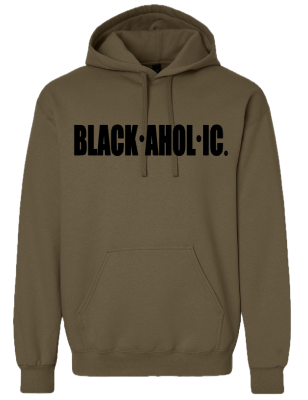 Blackaholic Classic Hoodie Women Olive (Black Lettering)