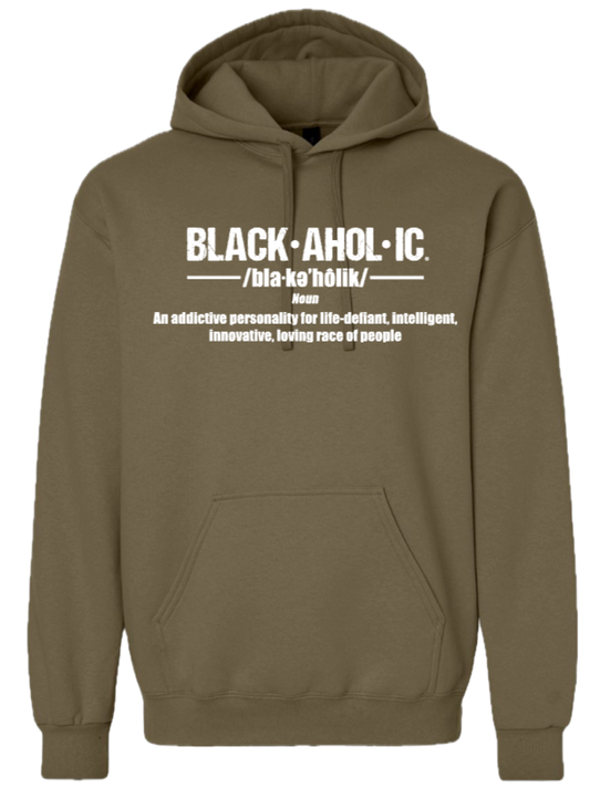 Blackaholic Definition Hoodie Men Olive (White Lettering)