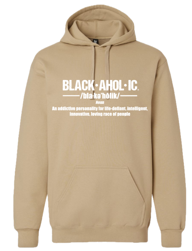 Blackaholic Definition Hoodie Men Tan (White Lettering)