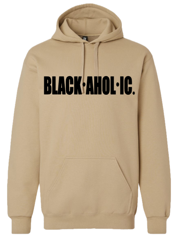 Blackaholic Classic Hoodie Men Tan (Black Lettering)