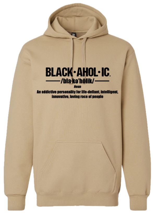 Blackaholic Definition Hoodie Women Tan (Black Lettering)