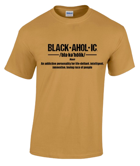 Blackaholic Definition Tee Men Old Gold