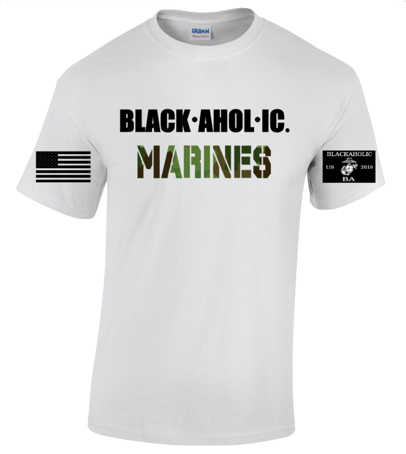 Blackaholic Marines Tee Women (Camouflage Lettering)