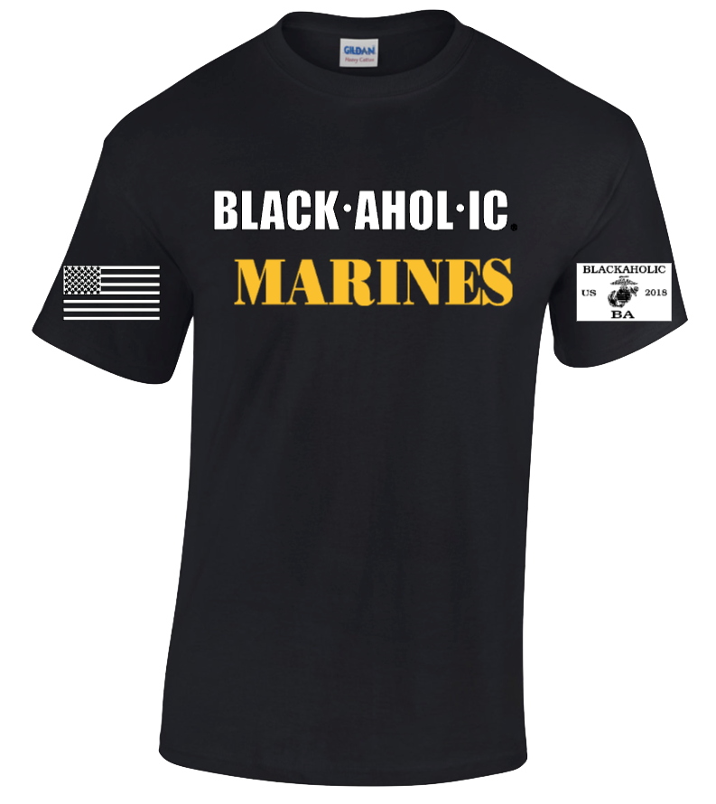 Blackaholic Marines Tee Women (Yellow Lettering)