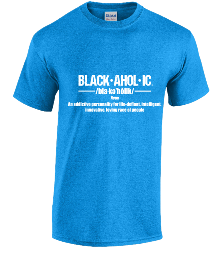 Blackaholic Definition Tee Men Heather Sapphire