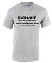 Blackaholic Definition Tee Boys Black Lettering BLACKAHOLIC UNLIMITED