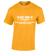 Blackaholic Tee Boys White Lettering BLACKAHOLIC UNLIMITED