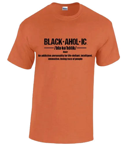 Blackaholic Definition Tee Men Antique Orange BLACKAHOLIC UNLIMITED