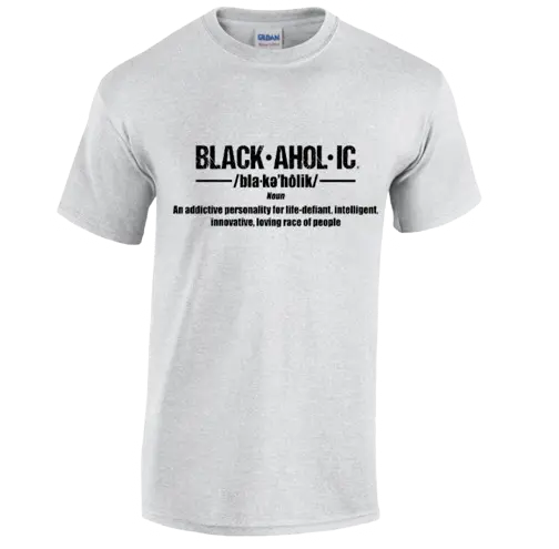 lackaholic Definition Tee Girls Ash Grey BLACKAHOLIC UNLIMITED