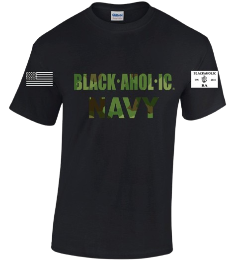 Blackaholic Navy Tee Men Black