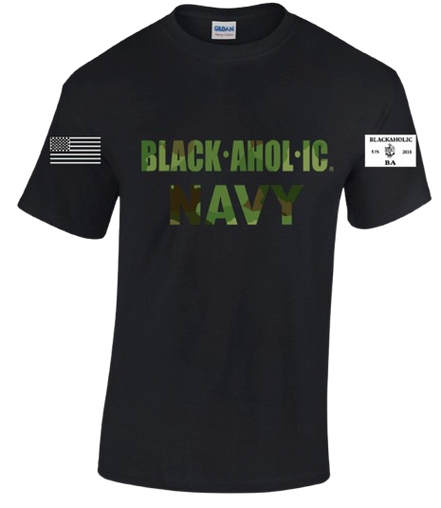 Blackaholic Navy Tee Men Black