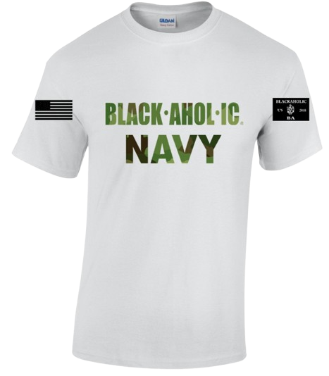 Blackaholic Navy Tee Woman White