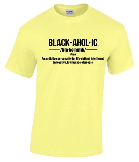 Blackaholic Definition Tee Men Cornsilk