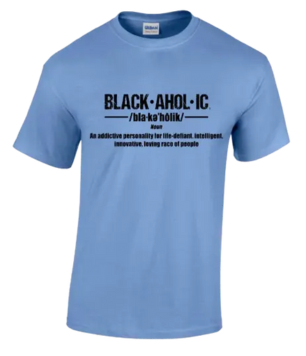 Blackaholic Definition Tee Men Carolina Blue BLACKAHOLIC UNLIMITED