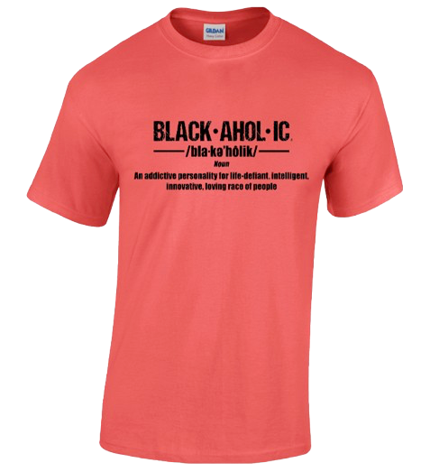 Blackaholic Definition Men Tee Coral Silk