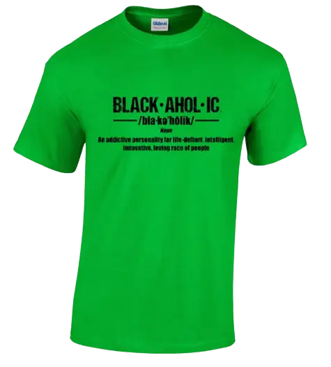 Blackaholic Definition Tee Girls Electric Green BLACKAHOLIC UNLIMITED