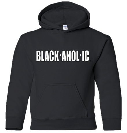 Blackaholic Classic Hoodie  Boy  Black (White Lettering)