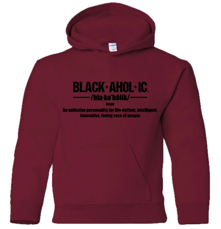 Blackaholic Definition Hoodie Boy Cardinal (Black Lettering) BLACKAHOLIC UNLIMITED