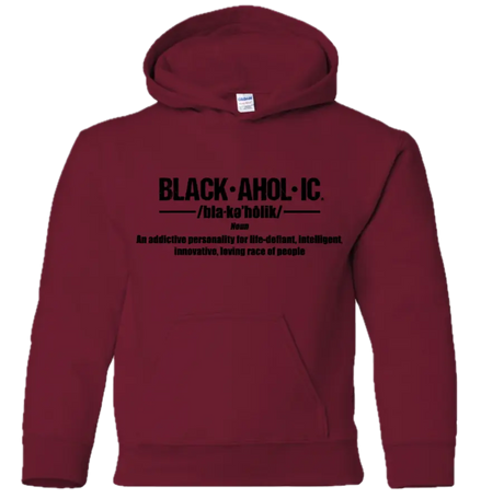 Blackaholic Definition Hoodie Girl  Cardinal (Black Lettering) BLACKAHOLIC UNLIMITED