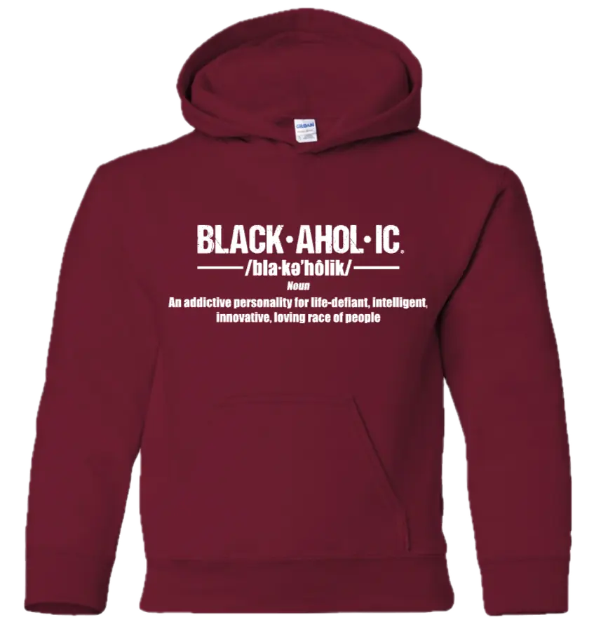 Blackaholic Definition Hoodie Girl Cardinal (White Lettering) BLACKAHOLIC UNLIMITED