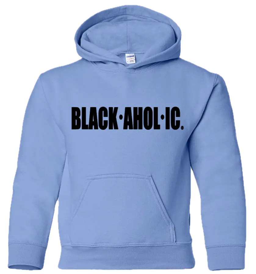 Blackaholic Classic Hoodie  Boy Carolina Blue (Black Lettering) BLACKAHOLIC UNLIMITED