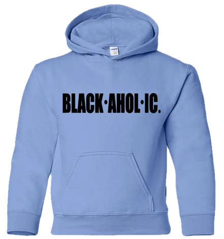 Blackaholic Classic Hoodie Girl Carolina Blue (Black Lettering) BLACKAHOLIC UNLIMITED