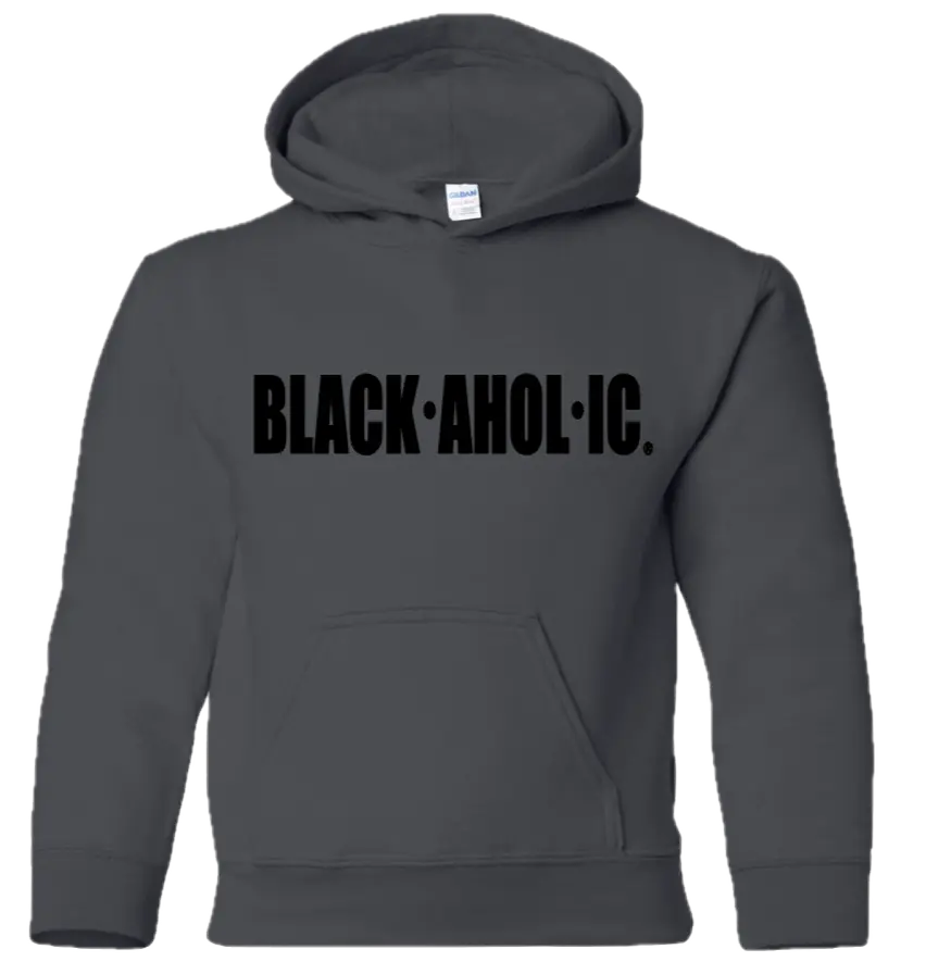 Blackaholic Classic Hoodie Girl Charcoal (Black Lettering) BLACKAHOLIC UNLIMITED