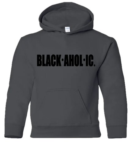 Blackaholic Classic Hoodie Girl Charcoal (Black Lettering) BLACKAHOLIC UNLIMITED