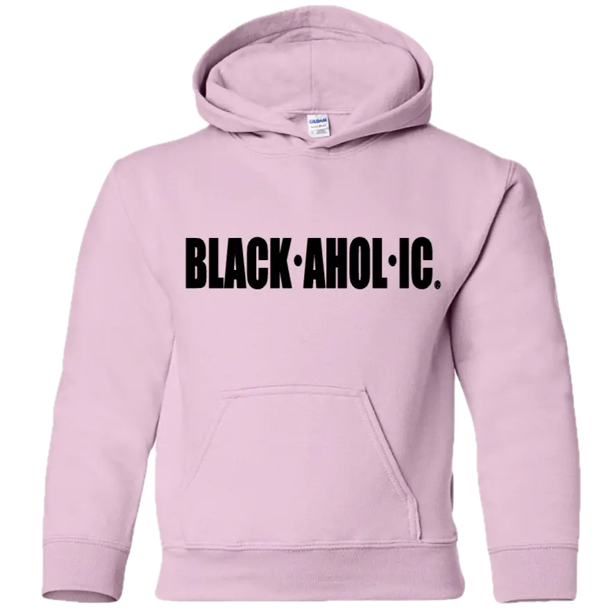Blackaholic Classic Hoodie  Boy Light Pink (Black Lettering) BLACKAHOLIC UNLIMITED