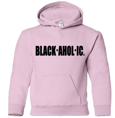 Blackaholic Classic Hoodie  Boy Light Pink (Black Lettering) BLACKAHOLIC UNLIMITED