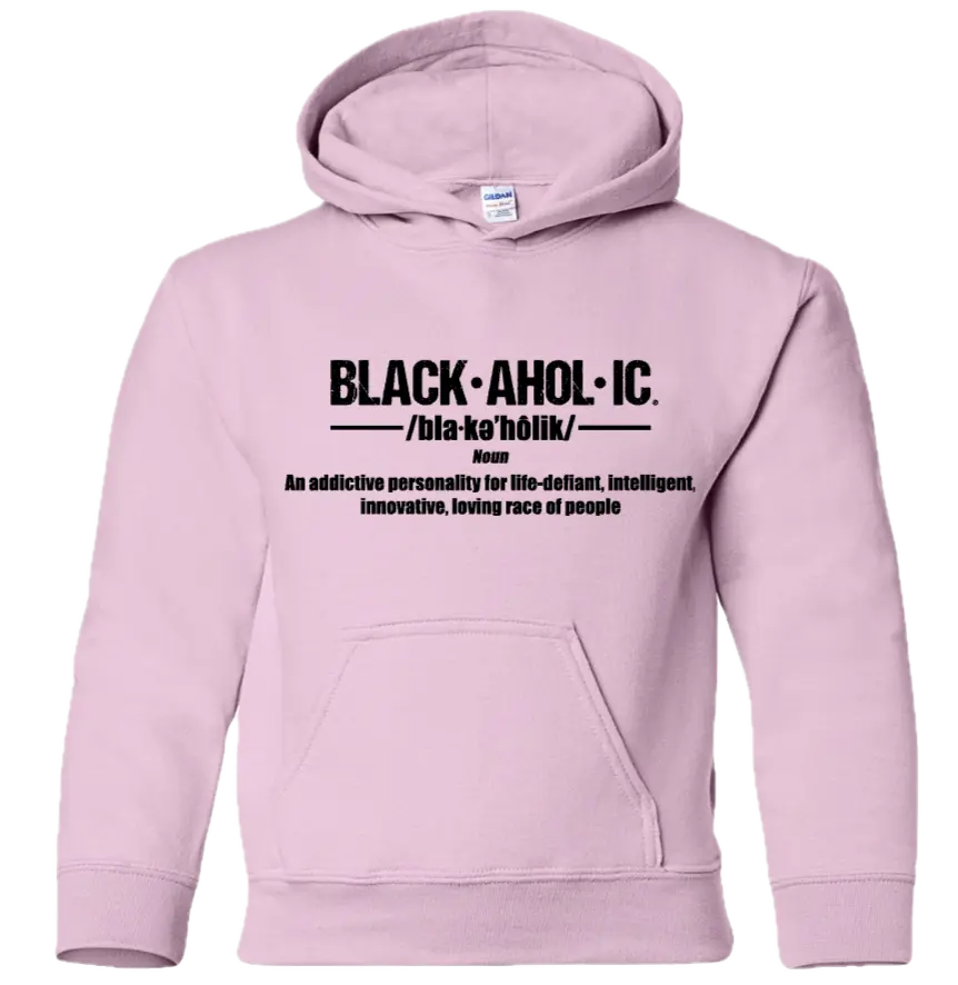 Blackaholic Definition Hoodie Girl Light Pink (Black Lettering) BLACKAHOLIC UNLIMITED