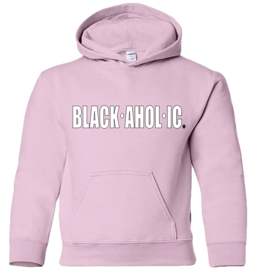 Blackaholic Classic Hoodie Boy Light Pink (White Lettering) BLACKAHOLIC UNLIMITED
