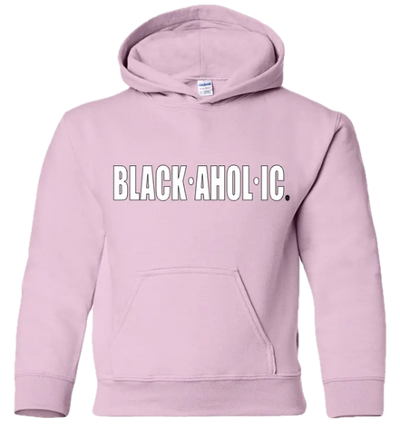 Blackaholic Classic Hoodie Boy Light Pink (White Lettering) BLACKAHOLIC UNLIMITED