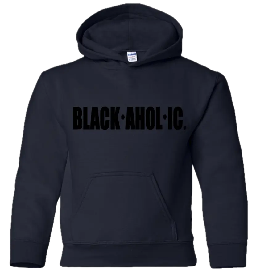 Blackaholic Classic Hoodie Girl Navy (Black Lettering) BLACKAHOLIC UNLIMITED