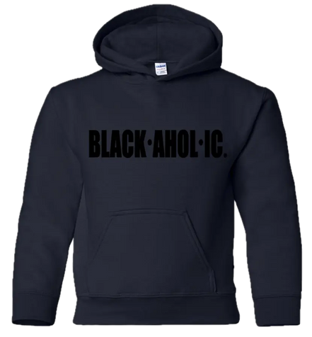Blackaholic Classic Hoodie Girl Navy (Black Lettering) BLACKAHOLIC UNLIMITED