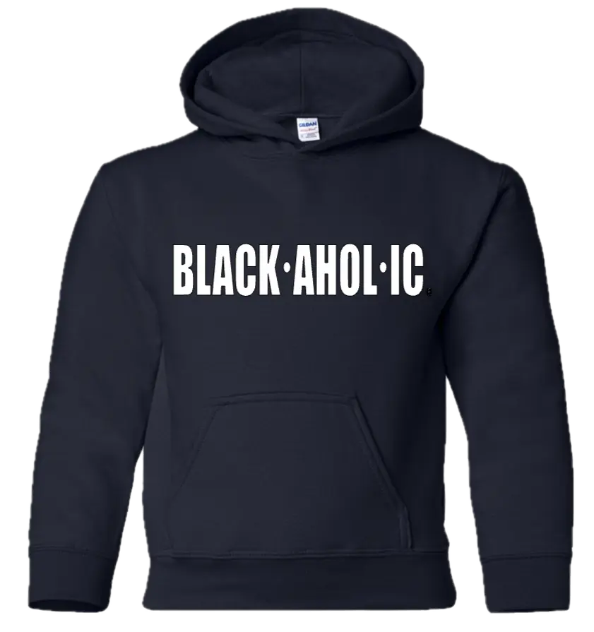 Blackaholic Classic Hoodie Boy Navy (White Lettering) BLACKAHOLIC UNLIMITED