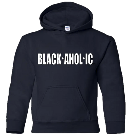 Blackaholic Classic Hoodie Boy Navy (White Lettering) BLACKAHOLIC UNLIMITED