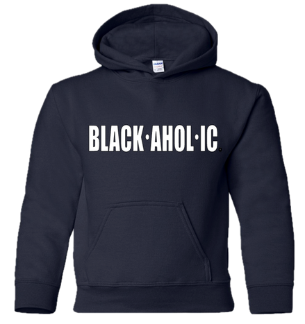 Blackaholic Classic Hoodie Boy Navy (White Lettering)