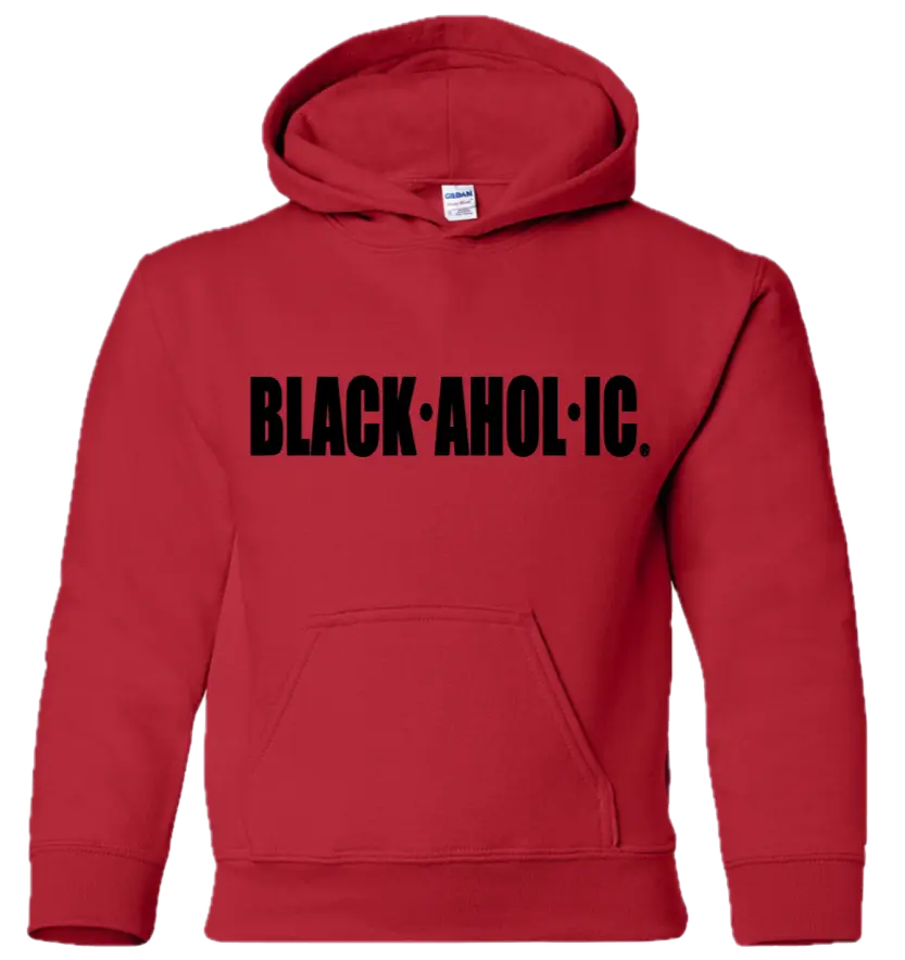 Blackaholic Classic Hoodie Girl Red (Black Lettering) BLACKAHOLIC UNLIMITED