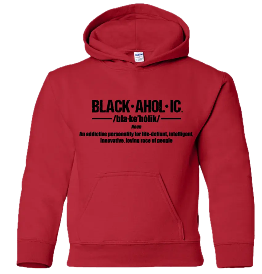 Blackaholic Definition Hoodie Boy Red (Black Lettering) BLACKAHOLIC UNLIMITED