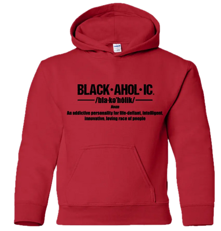 Blackaholic Definition Hoodie Girl Red (Black Lettering) BLACKAHOLIC UNLIMITED