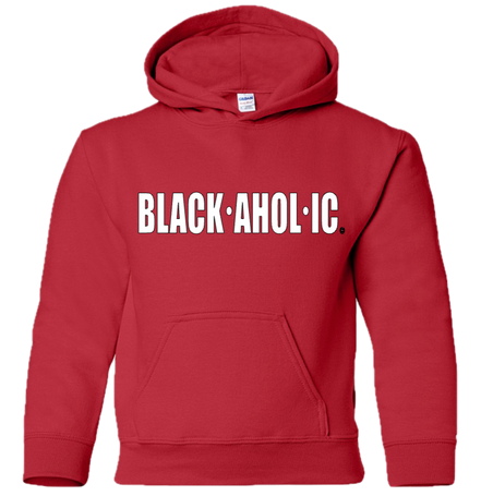 Blackaholic Classic Hoodie Boy Red (White Lettering)