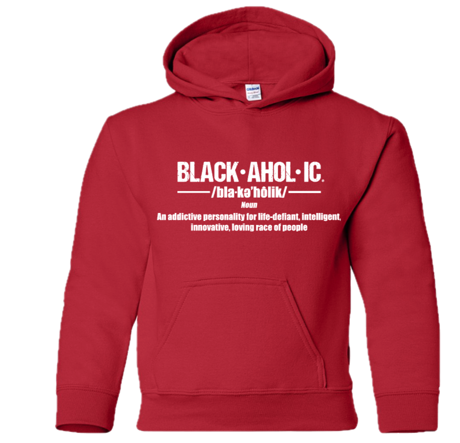 Blackaholic Definition Hoodie Boy Red (White Lettering)