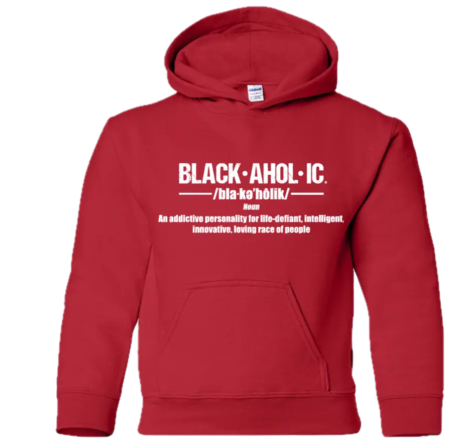Blackaholic Definition Hoodie Girl Red (White Lettering) BLACKAHOLIC UNLIMITED