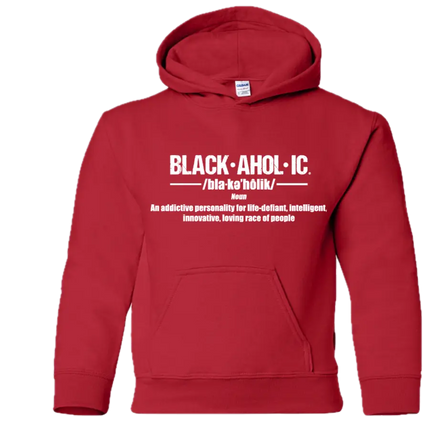 Blackaholic Definition Hoodie Girl Red (White Lettering) BLACKAHOLIC UNLIMITED